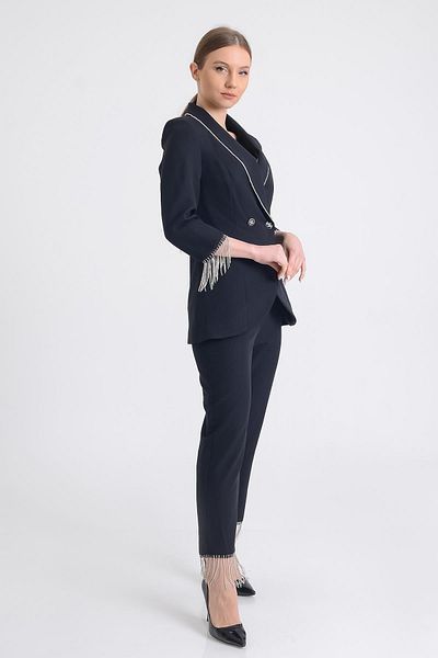 SpringStore Черно сако и ръкави с камъни