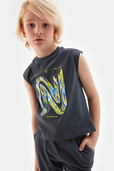 Nebbati Boy's Anthracite Tshirt 23ss1nb3559