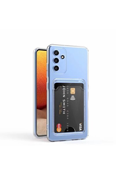 Case 4U Samsung Galaxy A54 Kılıf Kartlıklı Setra Clear Silikon Kapak Şeffaf