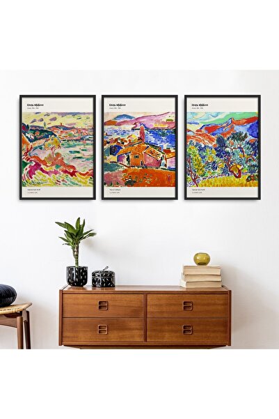 HOMEPACK 3 Piece Framed Painting Set Henri Matisse Classic Works Hpn142