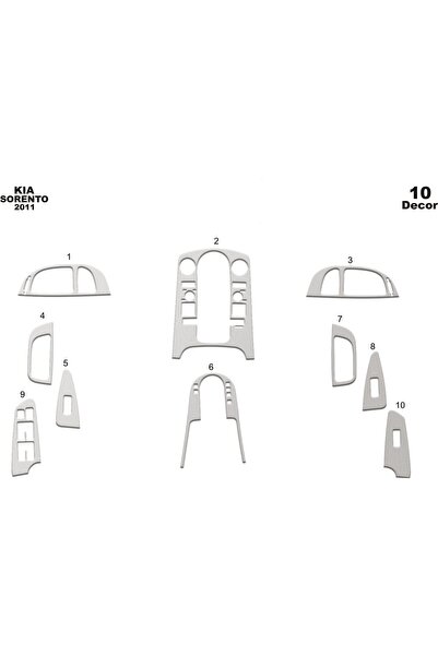 meriç cockpit design ميريتش ®   كيا سورينتو توريد توريد امامي الومنيوم 10 قطع...