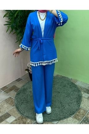 ESCBUT K Kad n Puskullu Kimono 2 Li Tak m Fiyat Yorumlar Trendyol