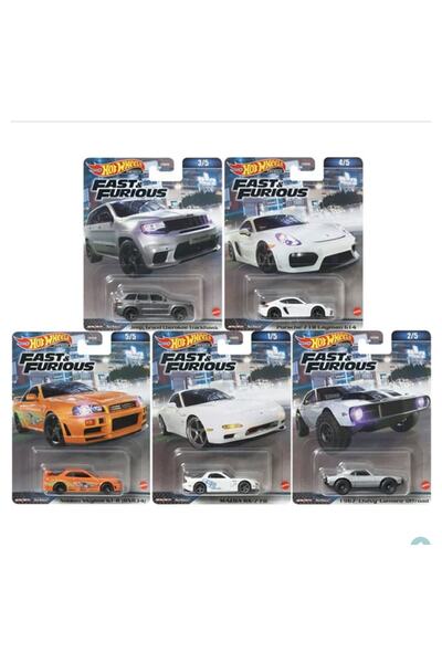 mattel Hot Wheels Fast And Furıous Hnw46 5 Li Set