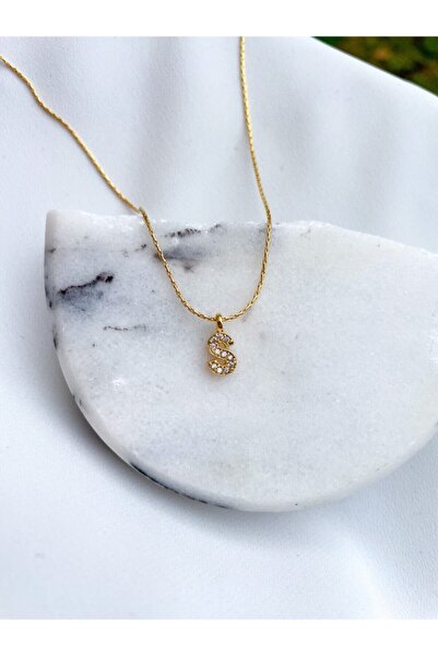 Asia by Leuvoié Zirkon Taşlı S Harfli Kolye