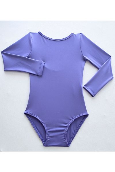 LULLY KİDS Lully Kids Girl's Lilac Long Sleeve Gymnastics Ballet Swimsuit