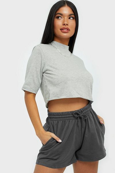Madmext Anthracite Basic Shorts Mg1293