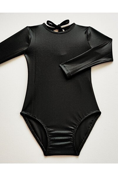 LULLY KİDS Lully Kids Дівчачий яскраво-чорний гімнастичний балетний купальник