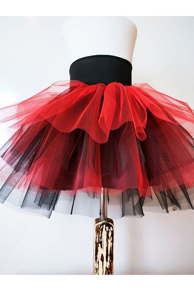 LULLY KİDS Lully Kids Girl's Red Lined Tulle Tutu Skirt April 23