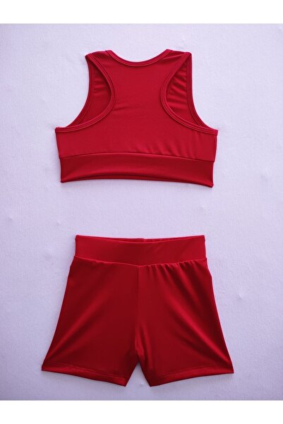 LULLY KİDS Girl's Red Bustier Set