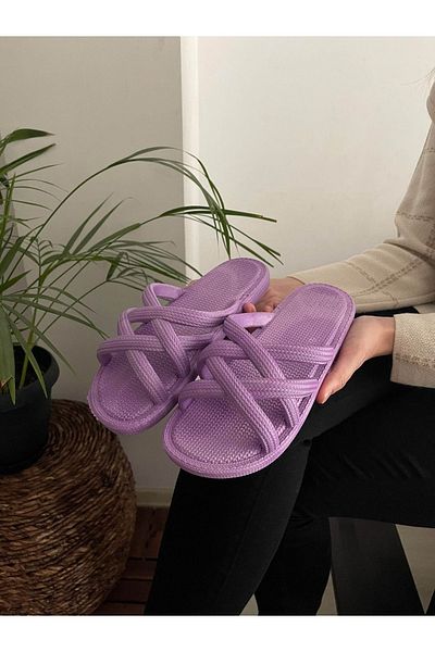 Behtah Kundura Knitted Straw Look Non-Slip Sole Soft Flexible Slippers Beach Sea Pool Daily Slippers