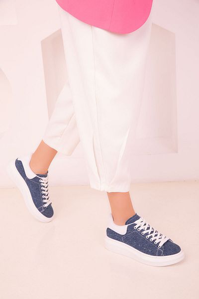 SOHO Blue Denim-White Women's Sneakers 17947