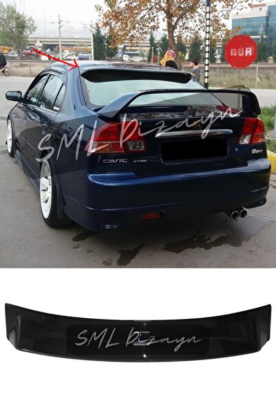 SML Dizayn Honda Civic Vtec 2 Cam Üstü Spoiler Plastik Civic Vtec2 Arka-cam-t...