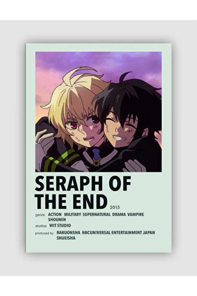 fırsatlar diyarı Seraph Of The End Anime Info Card Bilgi Kartı Minimalist Poster