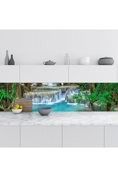 StickerArt Mutfak Tezgah Arası Folyo Fayans Kaplama Folyosu Tayland Şelale 60...