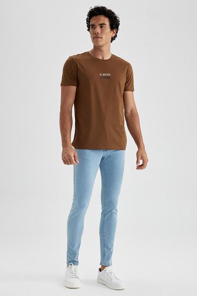 DeFacto Slim Fit Crew λαιμόκοψη κοντό μανίκι 100% βαμβάκι A2631ax23sm