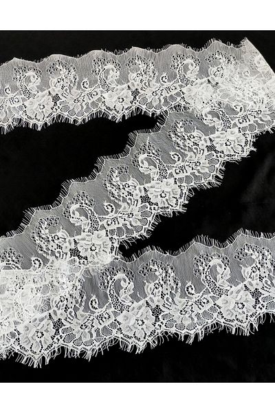 ALTAY TEKSTİL ÜRÜNLERİ White Bearded Lace 17 Cm (3 Mt)
