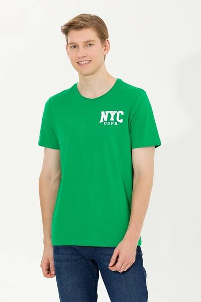 U.S. Polo Assn. Ανδρικό μπλουζάκι με λαιμόκοψη Apple Green