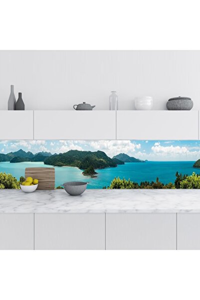 StickerArt Mutfak Tezgah Arası Folyo Fayans Kaplama Folyosu Avustralya Manzar...