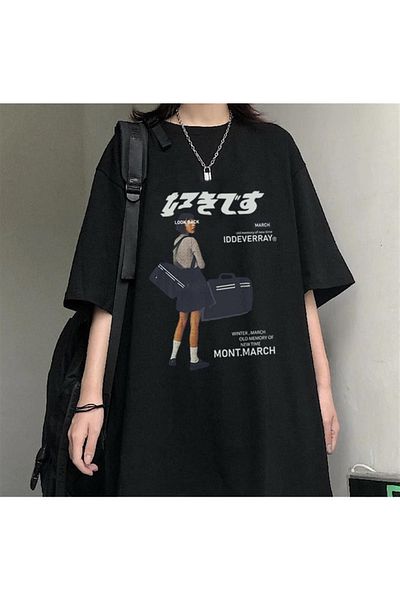Touz March Iddeverray Μαύρο μπλουζάκι Unisex Oversize
