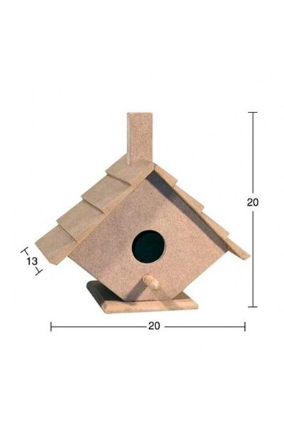 FİSUN HOBİ Wooden Bird House Ku239