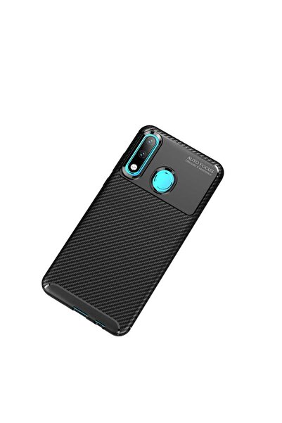 ZM STORE Huawei P30 Lite Kılıf Karbon Tasarımlı Harika Kesim Negro Kapak