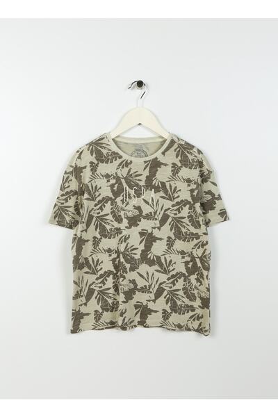 U.S. Polo Assn. Μπλουζάκι με γκρι σχέδιο για αγόρι - Altamurakıds