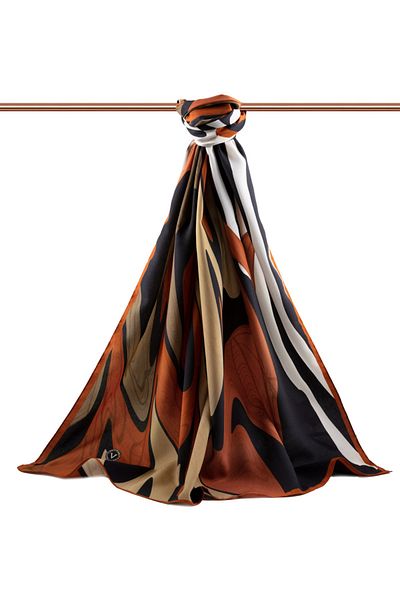 Vissona Γυναικείο σάλι Tan Luxury Medina Silk