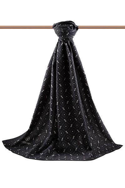 Vissona Γυναικείο σάλι Luxury Medina Silk Μαύρο
