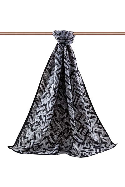 Vissona Γυναικείο σάλι πολυτελείας Medina Silk Indigo-2
