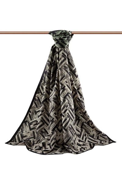 Vissona Γυναικείο σάλι πολυτελείας Medina Silk Emerald Green