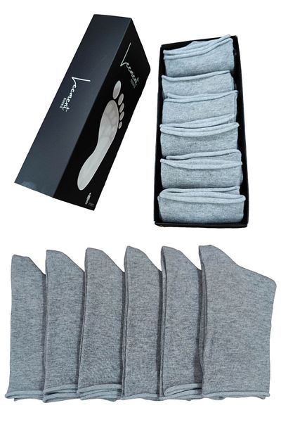 Leement socks 6 чифта диабетични памучни безшевни еластични чорапи с плоски пръсти