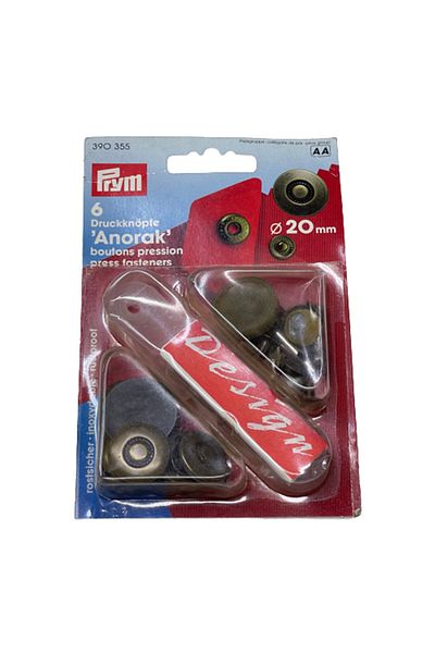 Prym Snap Print Button and Tool390355 Copper, Denim, Blue Jean, Anorak