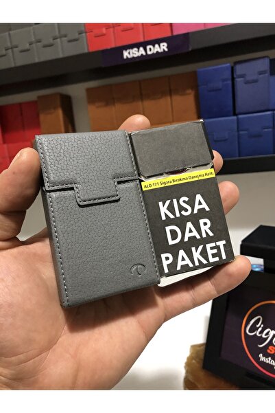 CIGBOXTR Sigara Kutusu - Kısa Dar Paket - Touch Blue-slender- Gizemli Gri