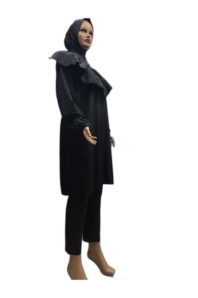 eflin Women's Clothing Black Full Covered Hijab Swimsuit Including Bonnet Plus Size Options