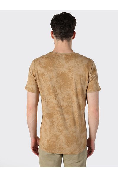 Colin's Men's Short Sleeve Printed T-Shirt - Regular Fit Brown