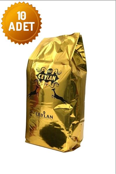 MİR CEYLAN ÇAY 10 Pieces of 800 g Gunpowder Tea Hard Drink Special Production Imported Ceylon Sri Lanka Ceylon Black Leaf Tea