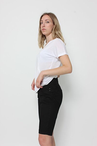 BNT Kadın Şort Paça Yırtmaçlı