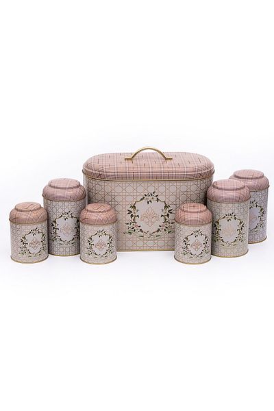 EVLE Erb01u7 - Rosy Oval Bread Box Set of 7