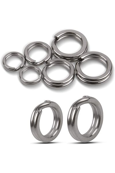 SEOUL ONTARIO No:7-8,5 Mm,41 Kg Pulls, 30 Pieces Stainless Steel Nickel Plated Split Ring