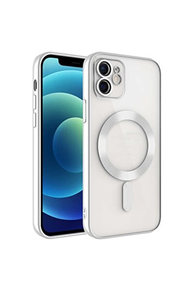 UnDePlus Apple Iphone 12 Kılıf Magsafe Kamera Lensli Korumalı Şeffaf Silikon Kapak