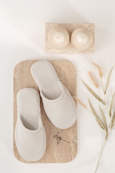 Yataş Harold Muslin Slippers - Linen