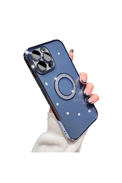 UnDePlus Apple Iphone 14 Pro Max Kılıf Prıltılı Çıkartılabilir Kamera Lens Ko...