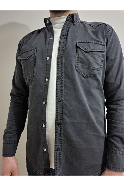 greenhills Фіт чоловіча джинсова сорочка, димчасто-сіра