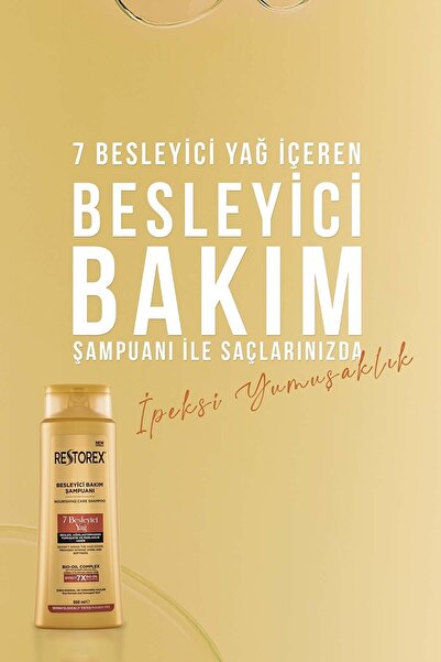Restorex Bakım Şampuanı 7 Besleyici Yağ 500 Ml 3 Adet