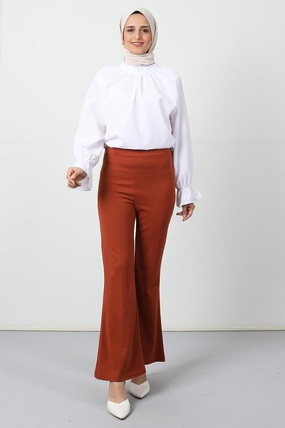 Giza Giyim Elastic Waist Spanish Trousers Tile