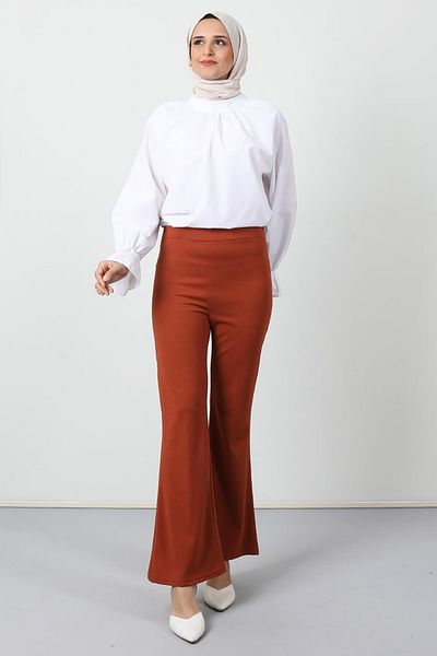 Giza Giyim Elastic Waist Spanish Trousers Tile