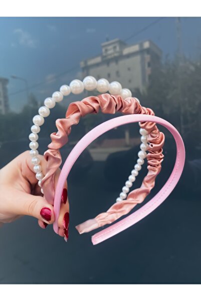 CSR AKSESUAR Set coroană din satin și piatră