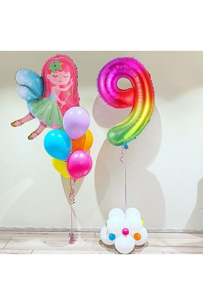 Mini Parti Mini Party Store Birthday Fairy Girl Colorful Balloon Set
