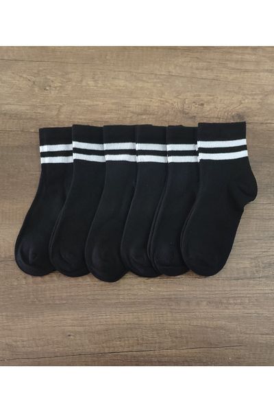 Leement socks Детски 6 чифта колежански получорапи Premium Series безшевни пръсти