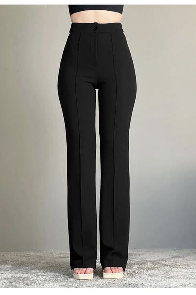 Melek Moda Pantaloni Palazzo negri de damă